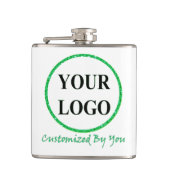 Creëer Uw eigen Afbeelding VOEG UW LOGO HIER TOE Heupfles (Voorkant)