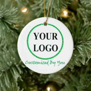 Creëer Uw eigen Afbeelding VOEG UW LOGO HIER TOE Keramisch Ornament