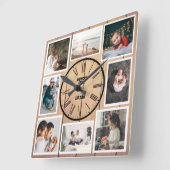 Creëer uw eigen Afbeelding voor aangepaste collage Vierkante Klok (Hoek)