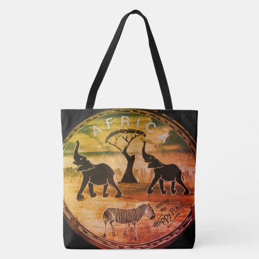 Creëer Uw eigen Afrika U bent mijn leuke plek Tote Bag (Voorkant)
