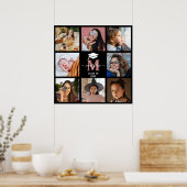 Creëer Uw eigen Afstuderen Monogram Foto Collage Poster (Keuken)