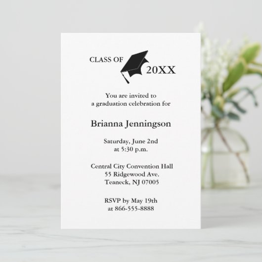 Creëer Uw eigen Afstuderen Uitnodiging 1 (Staand voorkant)