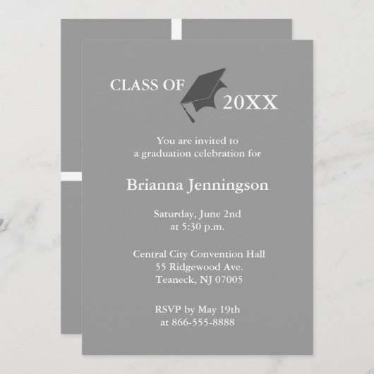 Creëer Uw eigen Afstuderen Uitnodiging 5 (Voorkant / Achterkant)