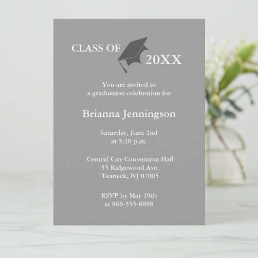 Creëer Uw eigen Afstuderen Uitnodiging 5 (Staand voorkant)