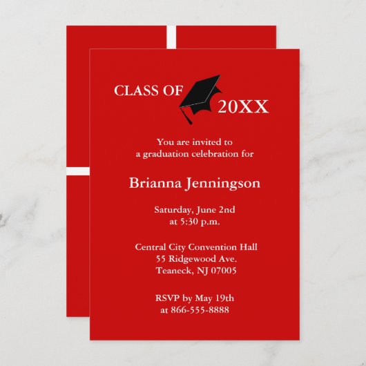 Creëer Uw eigen Afstuderen Uitnodiging 6 (Voorkant / Achterkant)