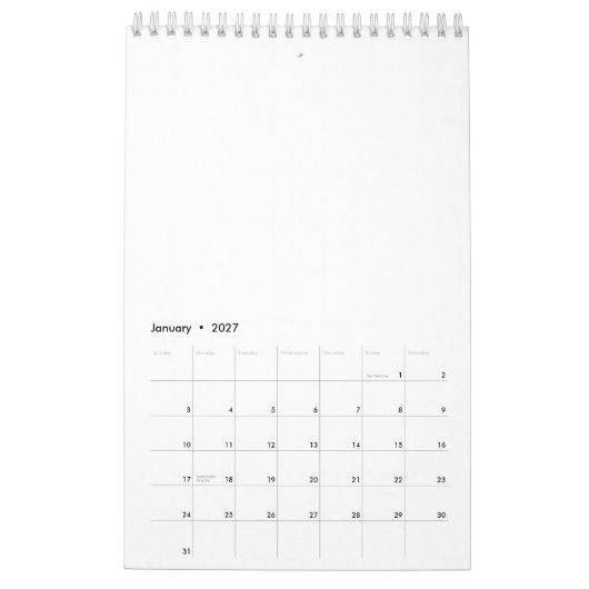 Creëer Uw eigen agenda Kalender (Jan 2027)