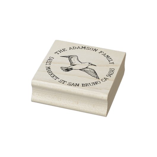 Creëer Uw eigen Albatross Naam Retouradres Rubberstempel (Stempel)
