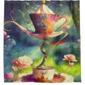 Creëer Uw eigen Alice in Wonderland Magisch Ontwer Douchegordijn (Voorkant)