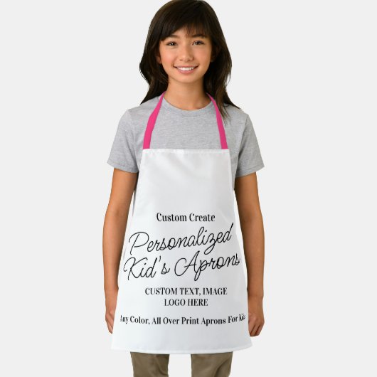 Creëer uw eigen all over print chef jonge Kinderen Schort (Insitu)