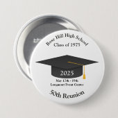 Creëer uw eigen alumni gepersonaliseerde klassenre ronde button 7,6 cm (Voorkant /achterkant)