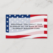 Creëer uw eigen Amerikaanse patriottische Visiteka Visitekaartje (Achterkant)