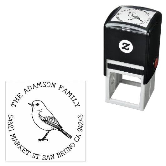 Creëer Uw eigen Amerikaanse Robin Naam Retouradres Zelfinktende Stempel (In situ)