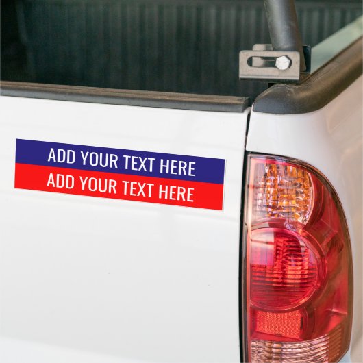 Creëer Uw eigen Amerikaanse verkiezingsslogan Bumpersticker (Op Truck)