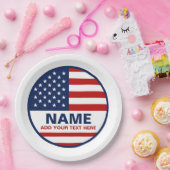 Creëer uw eigen Amerikaanse vlag verkiezing Papieren Bordje (Feest)