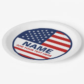 Creëer uw eigen Amerikaanse vlag verkiezing Papieren Bordje (Gekanteld)