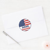 Creëer uw eigen Amerikaanse vlag verkiezing Ronde Sticker (Envelop)