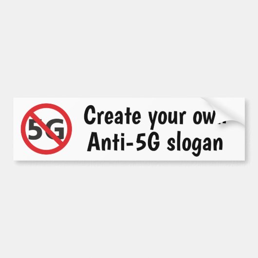 Creëer uw eigen anti-5G-bumpersticker Bumpersticker (Voorkant)