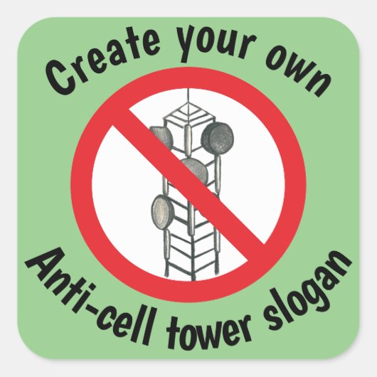 Creëer uw eigen anticeltowersticker vierkante sticker (Voorkant)