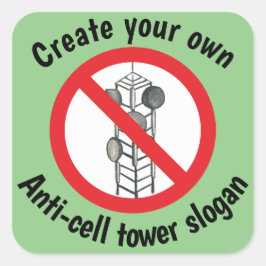 Creëer uw eigen anticeltowersticker vierkante sticker
