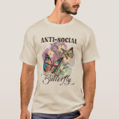 Creëer Uw eigen antisociale vlinder T-shirt (Voorkant)