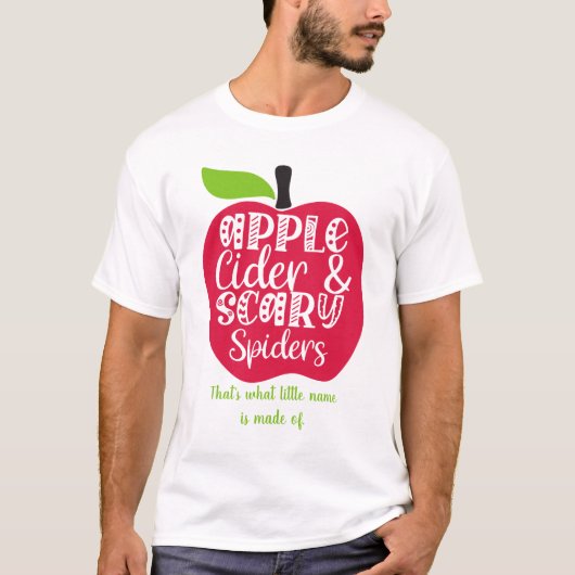 Creëer Uw eigen Applie Cider & Scary Spiders T-shirt (Voorkant)