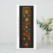 Creëer Uw eigen archaïsche gouden Bladwijzer Kaart (Staand voorkant)