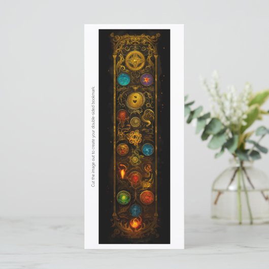 Creëer Uw eigen archaïsche gouden Bladwijzer Kaart (Staand voorkant)