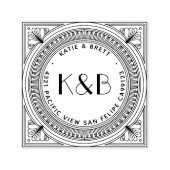 Creëer Uw eigen Art Deco Custom Retour Adres Zelfinktende Stempel (Design)