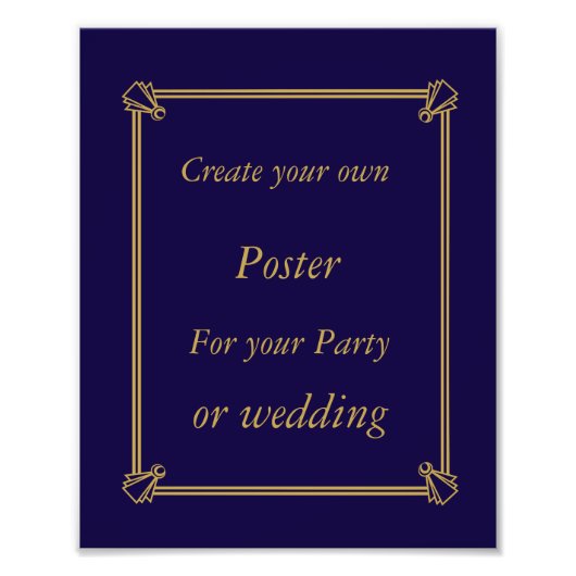 Creëer uw eigen Art Deco Foto poster (Voorkant)
