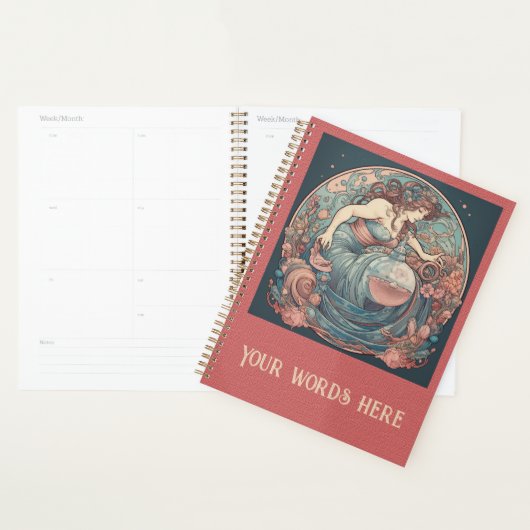 Creëer Uw eigen Art Nouveau Aquarius Zodiac Planner (Display)