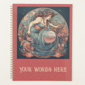 Creëer Uw eigen Art Nouveau Aquarius Zodiac Planner (Voorkant)