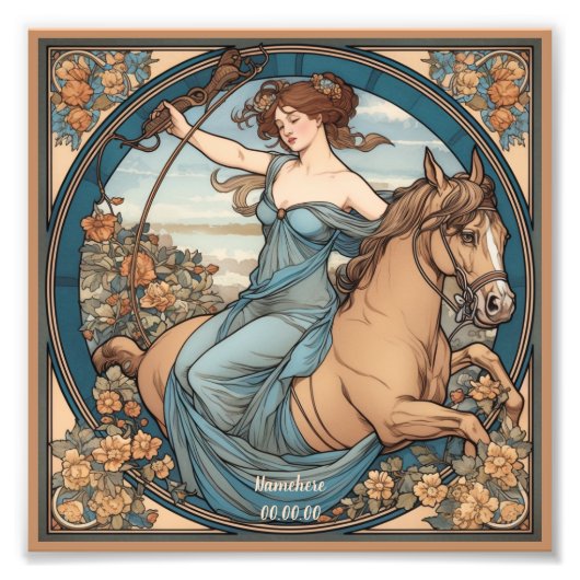 Creëer Uw eigen Art Nouveau Boogschutter Foto Afdruk (Voorkant)