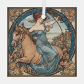 Creëer Uw eigen Art Nouveau Boogschutter Glas Ornament (Achterkant)