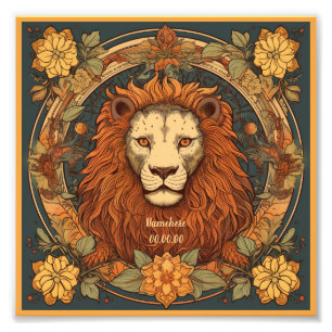 Creëer Uw eigen Art Nouveau Leo Zodiac Foto Afdruk