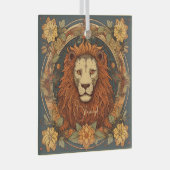 Creëer Uw eigen Art Nouveau Leo Zodiac Glas Ornament (Voorkant Rechts)