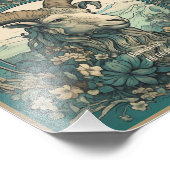 Creëer Uw eigen Art Nouveau Steenbok Zodiac Foto Afdruk (Hoek)