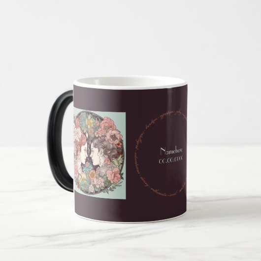 Creëer Uw eigen Art Nouveau Tweelingen Zodiac Magische Mok (Voorkant links)