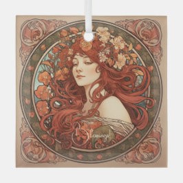 Creëer Uw eigen Art Nouveau Virgo Zodiac Glas Ornament
