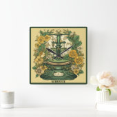 Creëer Uw eigen Art Nouveau Weegschaal Zodiac Vierkante Klok (Huis)