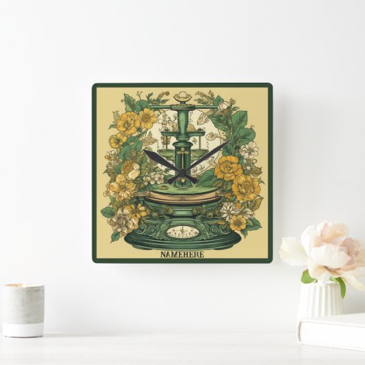 Creëer Uw eigen Art Nouveau Weegschaal Zodiac Vierkante Klok (Huis)