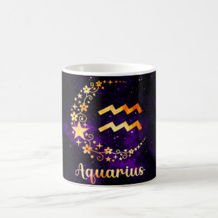Creëer Uw eigen Astrologie Zodiac Aquarius Magische Mok