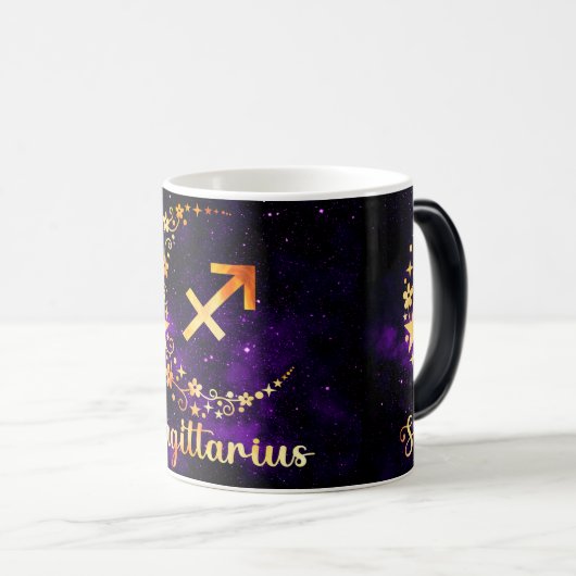 Creëer Uw eigen Astrologie Zodiac Boogschutter Magische Mok (Voorkant rechts)