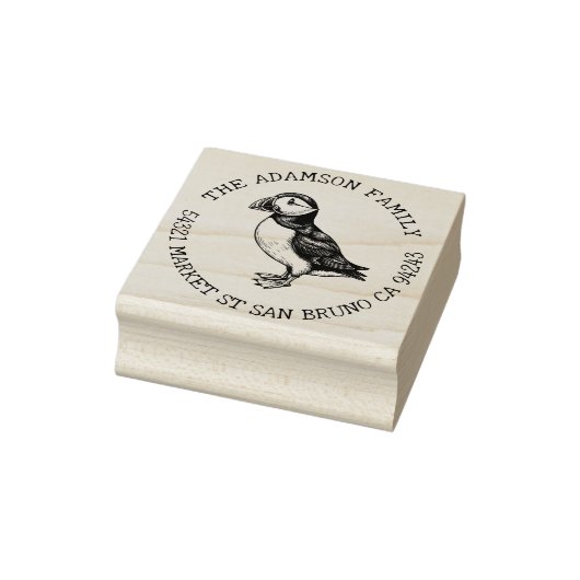 Creëer Uw eigen Atlantic Puffin Retouradres Rubberstempel (Stempel)