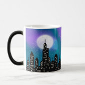 Creëer Uw eigen Aurora Borealis nachtelijke stad Magische Mok (Links)