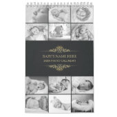 Creëer Uw Eigen B&W Baby Foto's 2025 Kalender (Hoes)