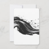 Creëer uw eigen B&W vloeiende inkt RSVP Kaartje (Achterkant)