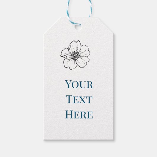 Creëer uw eigen baby boy papier cadeau label cadeaulabel (Voorkant)