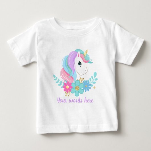 Creëer Uw Eigen Baby Eenhoorn Hoofd & Bloemen (Voorkant)