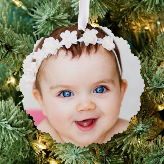Creëer Uw eigen Baby foto Ornament Kaart (Insitu (Drie))