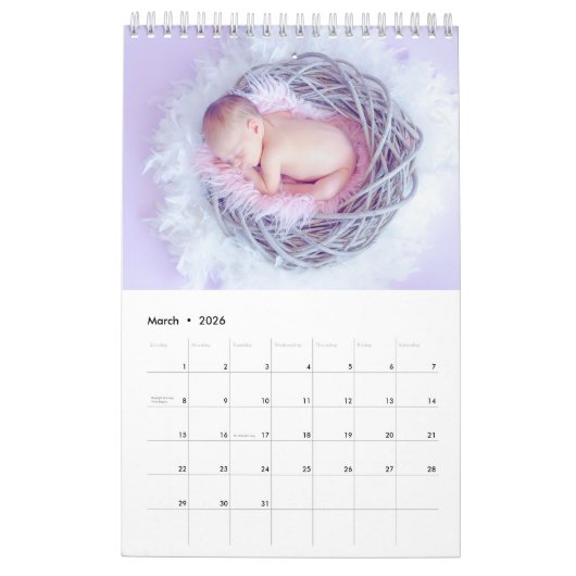 Creëer Uw eigen Baby Foto's 2025 Kalender (Mar 2026)